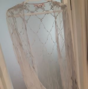Silver/gray lace shrug
